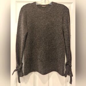 J McLaughlin baby alpaca wool blend brown crew neck sweater pullover cozy sz XS